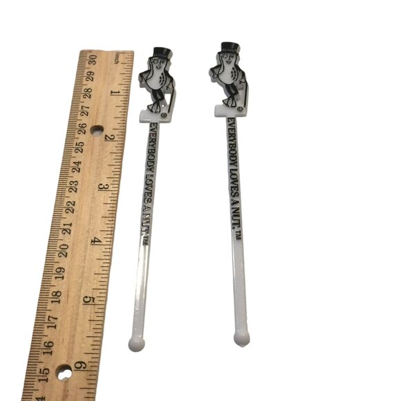 MR. PEANUT Everybody Loves a Nut. Swizzle Sticks Set of 2 - Picture 5 of 5